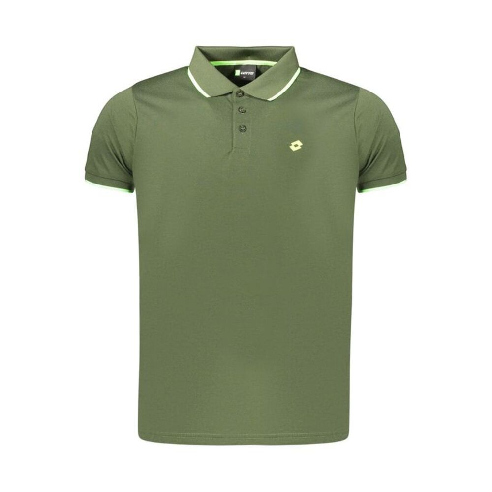 Lotto Green Polyester Men's Polo Men's Shirt